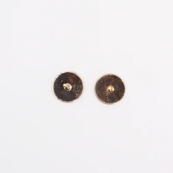 18k yellow Gold Circle Earrings - Picture 5 of 5